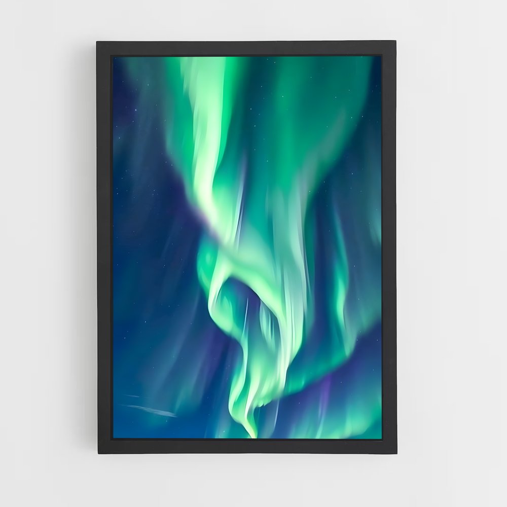 Poster Éblouissant d'Aurore Boréale – affiche Univers (vue 2)